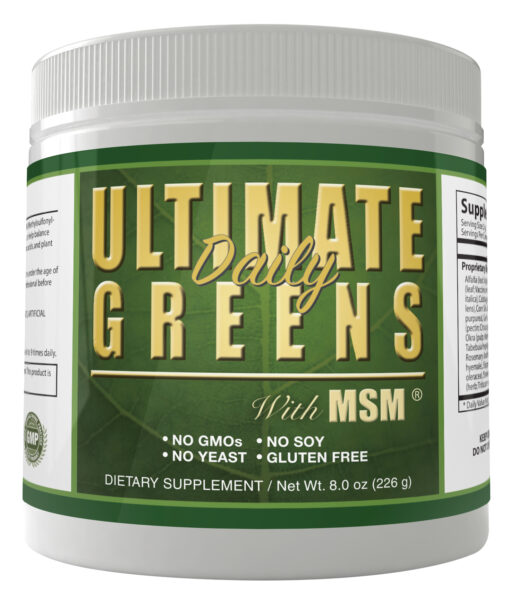 ultimate daily greens with msm super food powder drink gluten free
